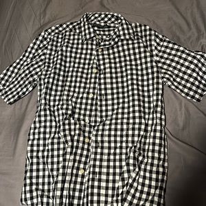 Checkered shirt sleeved dress shirt